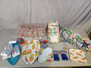 Large lot of New 6 Packs of Plates and more