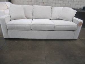 lot 405 image: CREATED FOR MACYs JONATHAN LOUIS FURNITURE Sofa in Merit Dove, Approximate Dimensions 85 x 38 x 30 Tall. In Like New Condition.