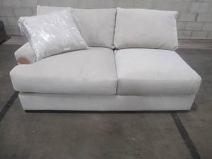 lot 414 image: CREATED FOR MACYs JONATHAN LOUIS FURNITURE Loveseat, in Parallel Stone, Approximate Dimensions 70 x 40 x 26 Tall. In Like New Condition.