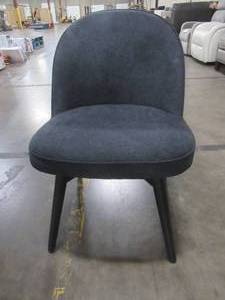 lot 427 image: CREATED FOR MACYs JASON FURNITURE Upholstered Swivel Lounge Chair. Cloth Upholstery. In Like New Condition.