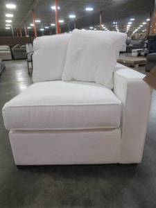 lot 453 image: CREATED FOR MACYs JONATHAN LOUIS FURNITURE Sectional Sofa Right Arm Facing Chair in Pearl (Chair Only). In Like New Condition Approximate Dimensions 34 x 38 x 30 Tall.