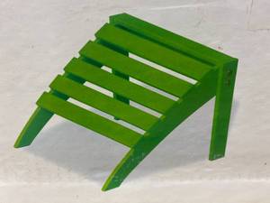 lot 66 image: LIVING ACCENTS Green Wood Ottoman