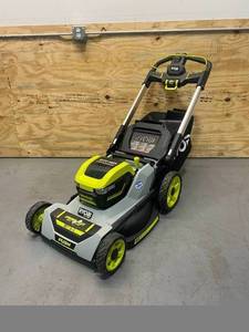 lot 34 image: RYOBI 40V HP Brushless 21 in. Cordless Battery Walk Behind Lawn Mower (Tool Only)