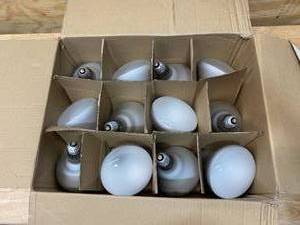 lot 77 image: PHILIPS 65-Watt BR40 Incandescent Flood Light Bulb Soft White (2700K) (12-Pack)