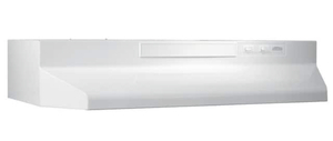 lot 78 image: BROAN-NUTONE F40000 30 in. 230 Max Blower CFM Convertible Under-Cabinet Range Hood with Light in White
