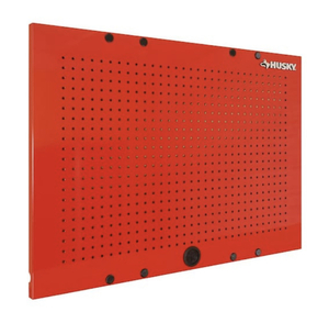 lot 37 image: HUSKY 2-Pack Steel Pegboard Set in Red (36 in. W x 26 in. H) for Ready-to-Assemble Steel Garage Storage System
