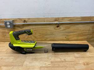 lot 57 image: RYOBI ONE 18V 100 MPH 280 CFM Cordless Battery Variable-Speed Jet Fan Leaf Blower (Tool Only)