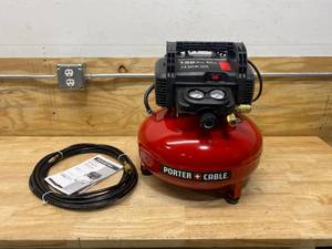 lot 104 image: PORTER-CABLE 6 Gal. Portable Electric Air Compressor