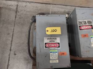lot 100 image: Hevi-Duty Transformer, 10 KVA, No. ...
