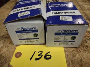 lot 136 image: (2) Packard PF52475 Transformers, N...