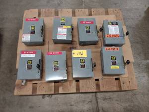 lot 193 image: (8) Assorted Square D Safety Switch...