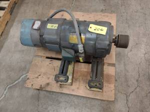 lot 206 image: Powertron 10 hp. DC Motor, with Bra...