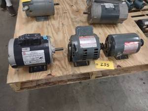 lot 235 image: (3) 12 hp. Motors...