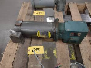 lot 248 image: Baldor 12 hp. DC Motor with Gear B...