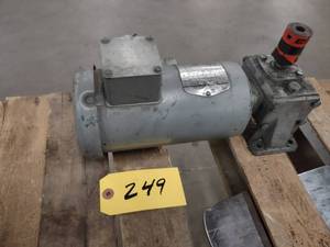 lot 249 image: Boston Gear 14 hp. Motor with Gear...