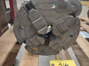 lot 316 image: Cushman 12 4-Jaw Lathe Chuck...