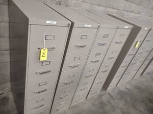 lot 373 image: (4) Five Drawer File Cabinets...