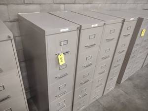 lot 374 image: (4) Five Drawer File Cabinets...