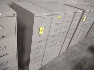 lot 375 image: (4) Five Drawer File Cabinets...