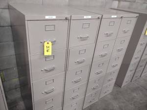 lot 376 image: (4) Five Drawer File Cabinets...