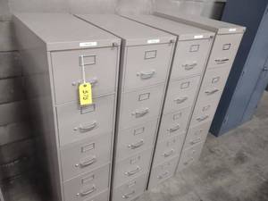 lot 378 image: (4) Five Drawer File Cabinets...