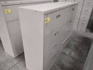 lot 381 image: (2) Four Drawer Lateral Files, 36x1...