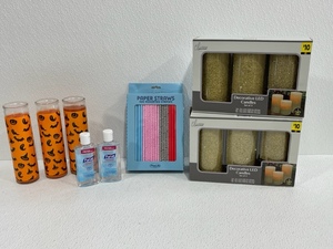 Candles, Hand Sanitizer, Straws NEW