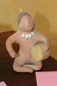 lot 737 image: Ceramic Table Statue