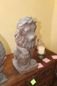 lot 739 image: Lion Table Statue