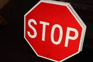 lot 766 image: STOP Metal Sign