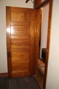 lot 609 image: Wood Interior Door with Transom 5-Panel 35-58x94-38x1-58