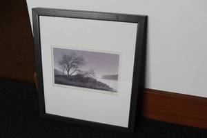 lot 657 image: Riverview by Richard Calvo Signed Wall Art , FramedSingle Matte