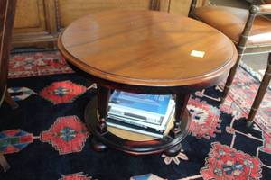 lot 730 image: Wood Lamp Table