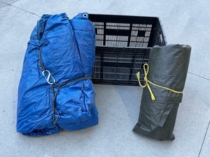 lot 5 image: Tarps and Crate