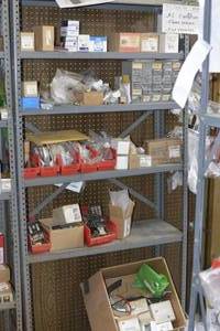 Contents of rack - AC Contactors, Flame sensors, pilot assemblies