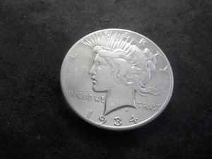 1934 S Peace Silver Dollar