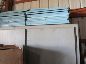 Metal cabinet, three door, approx 1...