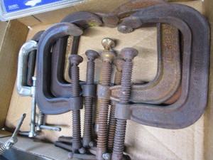 C-clamps six 4, two 3...