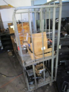 Postal cart, approx 27x25x60, on...