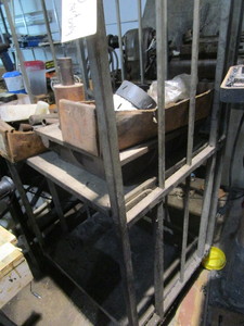 Postal cart, approx 27x25x60, on...