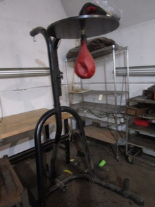 Speed bag on floor stand, hook for ...