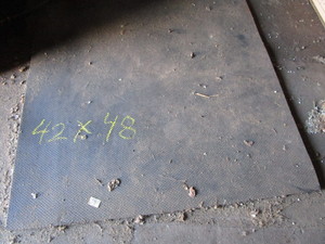 Rubber floor mat approx 12 thick...