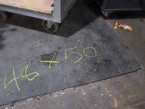 Rubber floor mat approx 12 thick...