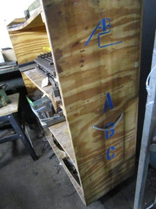 Wooden cart, roller 4 shelf, approx...