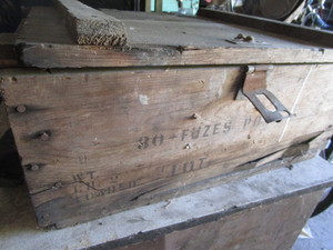 Vintage wooden fuse box - approx 22...