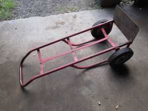 Hand truck, 2 wheel hard rubber...