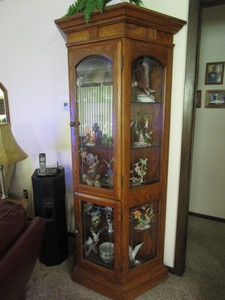 Curio cabinet, double door, lighted...