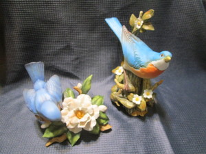 Vintage Bluebirds & Camellia and Bl...