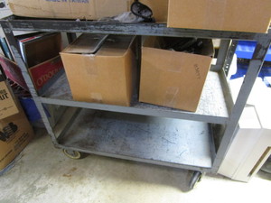 Metal cart, 3 shelf on roller, 40x...
