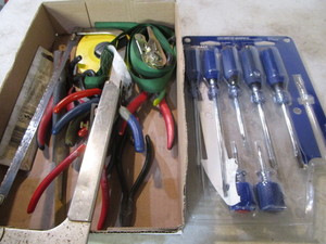 Tools Kobalt, screwdrivers, hack s...